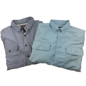 Duluth Trading Co Vented Fishing Shirts 2 Button Long Sleeve Flap Pockets Men XL